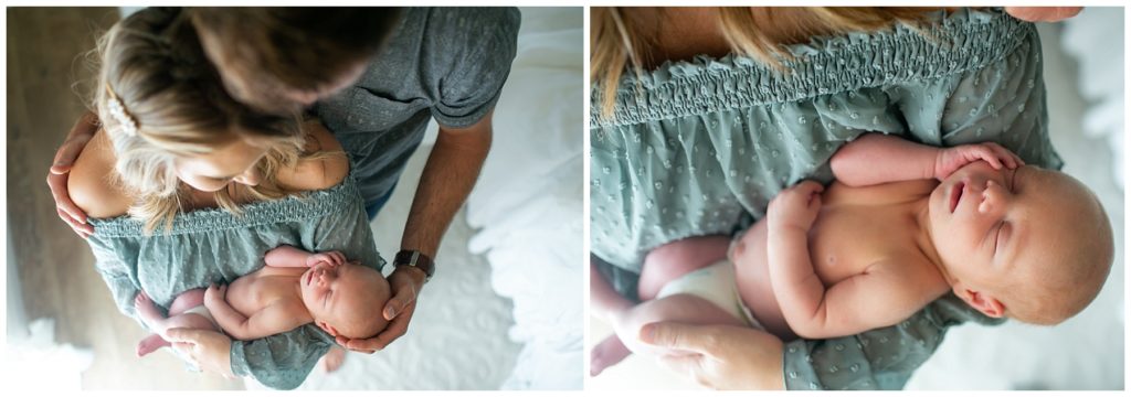 Family of five lifestyle newborn photography in Southern California