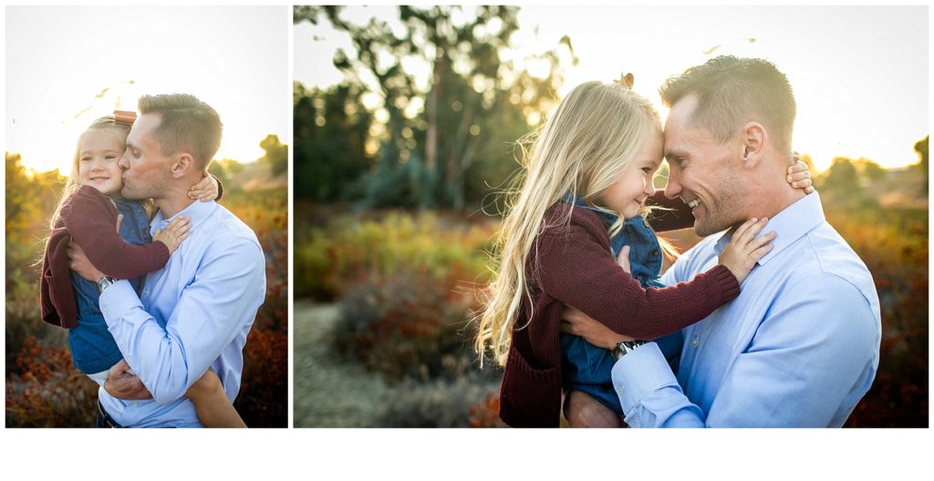Fall family photos with dreamy golden light in Southern California