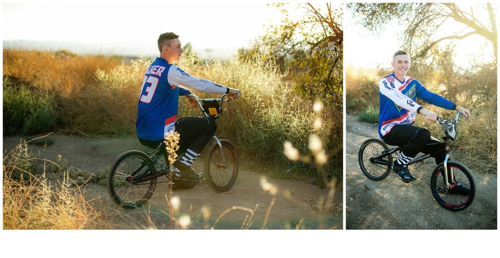 senior guy on dirtbike photos, senior guy with BMX bike, senior guy with truck